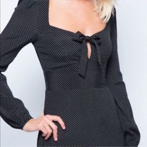 Lucy Paris Black Polka Dot Mini Dress